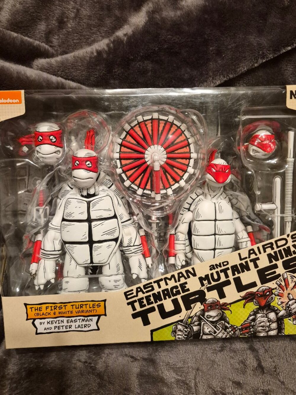 NECA Teenage Mutant Ninja Turtles The First Turtles Black And White Variant
